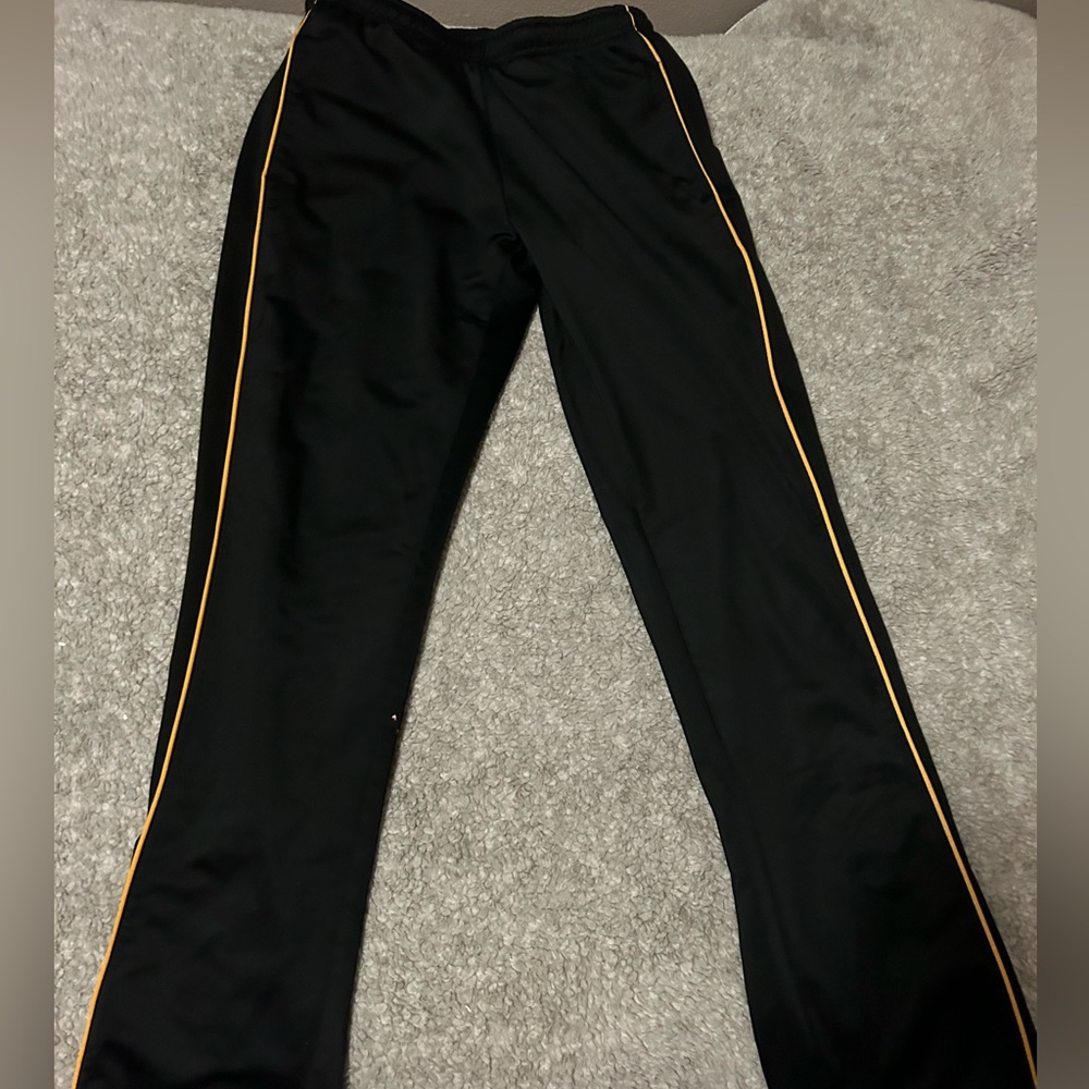 Black Basketball Straight Leg Sweatpants